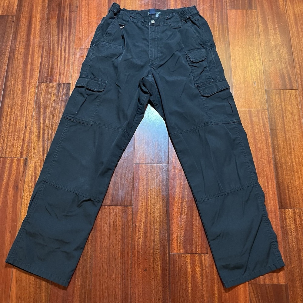 511 Tactical Pants Mens 32x32 Blue Ripstop Double Knee Cargo Elastic Waist READ